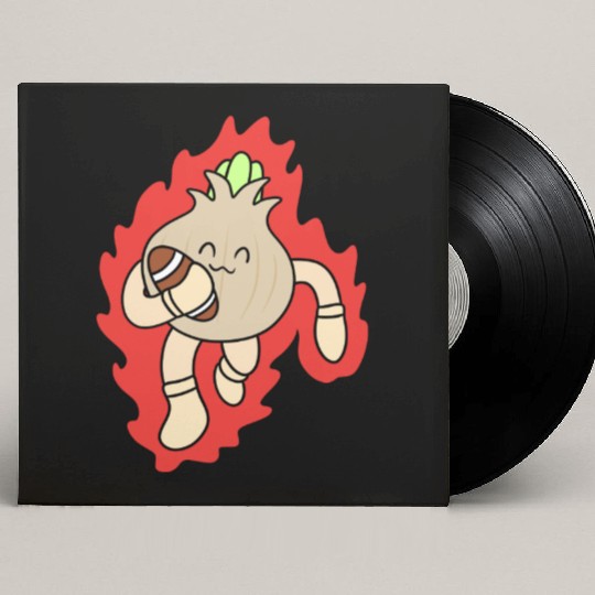 Cute rugby onion Custom Vinyl Record Sleeves