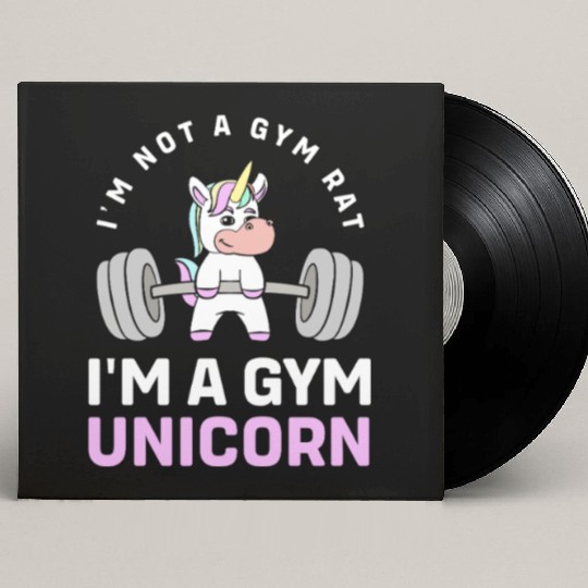 Workout Gym Unicorn Custom Vinyl Record Sleeves