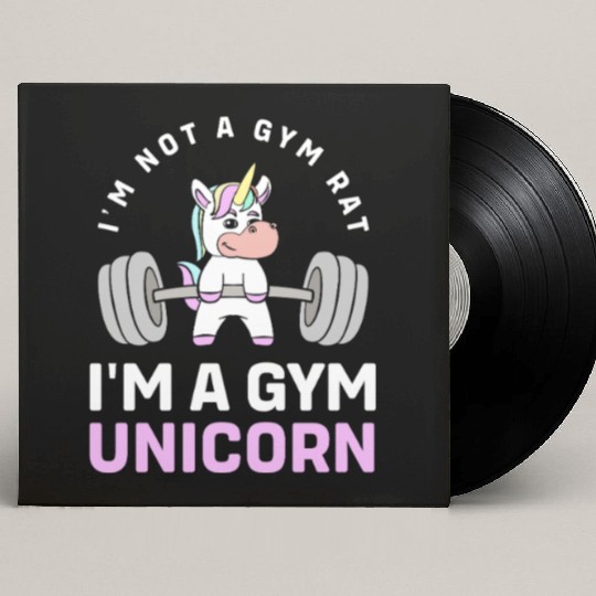 Workout Gym Unicorn Custom Vinyl Record Sleeves