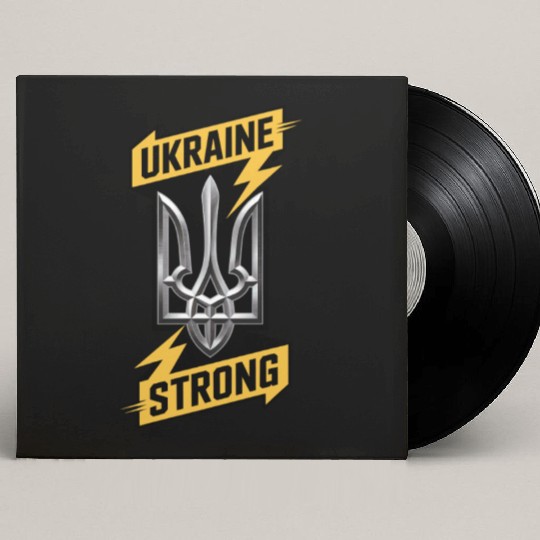 Ukraine Strong Trident Power Ukrainian Support Sym Custom Vinyl Record Sleeves