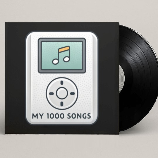 My 1000 Songs MP3 Player Retro 2000s Y2K Custom Vinyl Record Sleeves