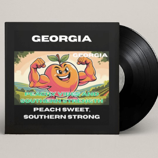 Georgia Peach State Art Custom Vinyl Record Sleeves