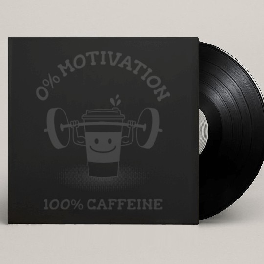 0% Motivation, 100% Caffeine Custom Vinyl Record Sleeves