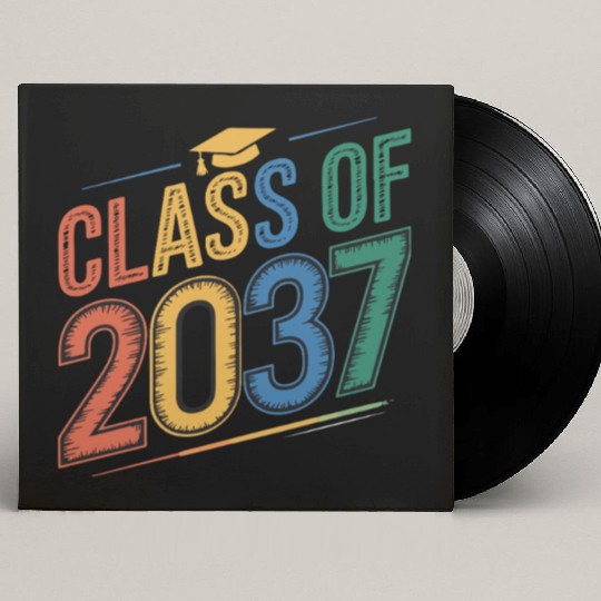 Class of 2037 Grow With Me, Funny back to school Custom Vinyl Record Sleeves