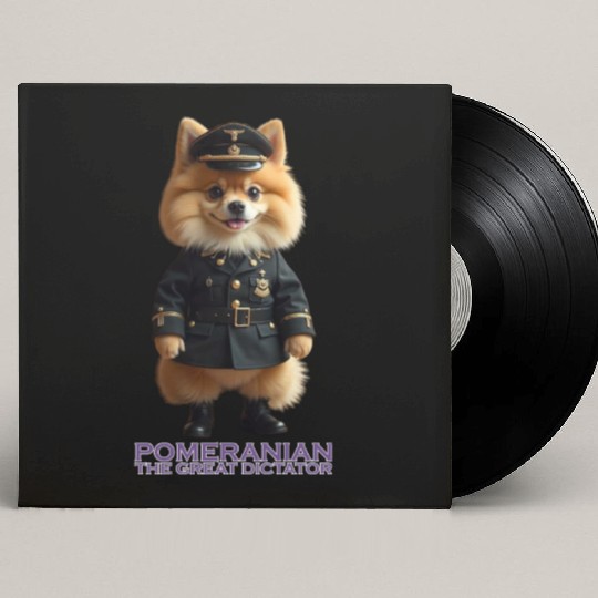 Pomeranian The Great Dictator Custom Vinyl Record Sleeves