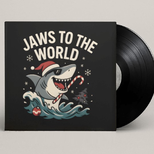 Jaws to the World – Christmas Shark Attack Custom Vinyl Record Sleeves
