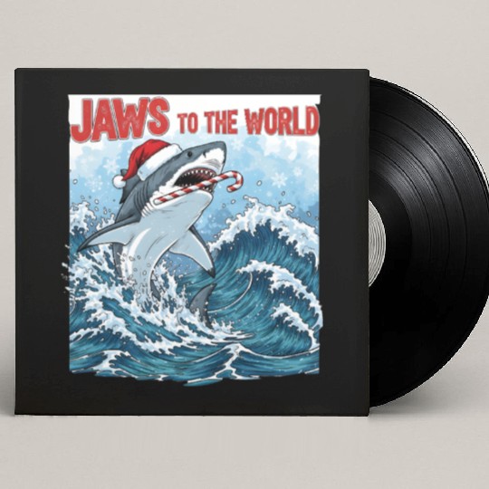 Jaws to the World – Christmastime Shark Attack Custom Vinyl Record Sleeves