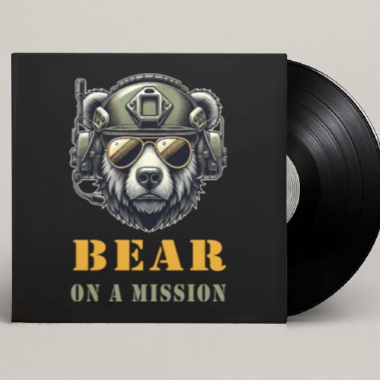 Bear In Mission / Military Design Custom Vinyl Record Sleeves