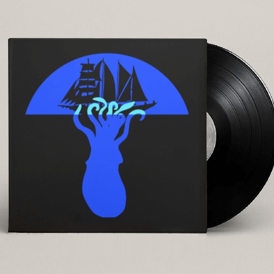 Octopus Ship Attack Sailing Sailboat Sea Monster Custom Vinyl Record Sleeves