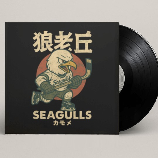 Japanese Version San Diego Gulls Hockey Custom Vinyl Record Sleeves