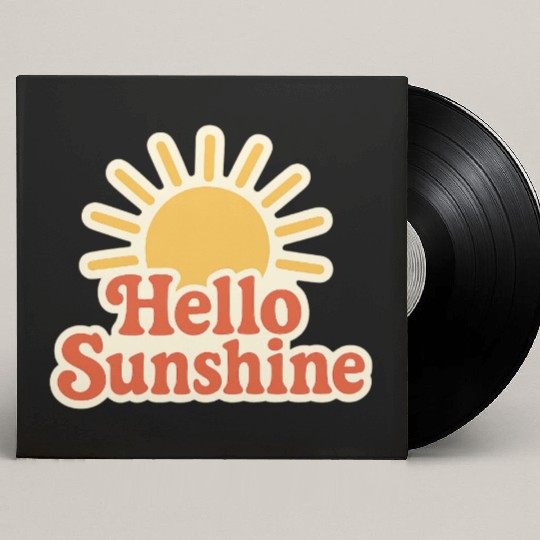 Sunrise Hello Sunshine Illustration Custom Vinyl Record Sleeves