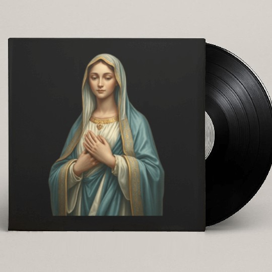 Madonna and Child Divine Embrace Custom Vinyl Record Sleeves