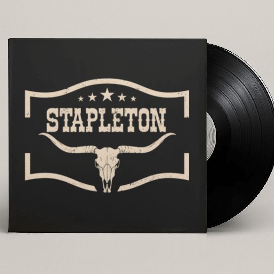 Classic Stapleton Cow Name Vintage Bull Skull Custom Vinyl Record Sleeves