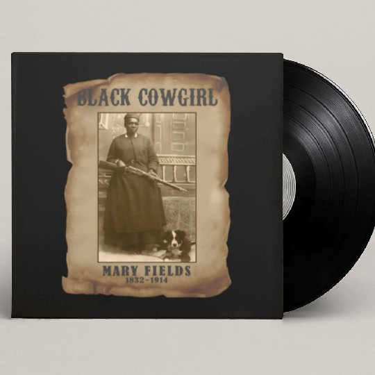 Black Cowgirl Mary Fields Western Rodeo Texas Custom Vinyl Record Sleeves