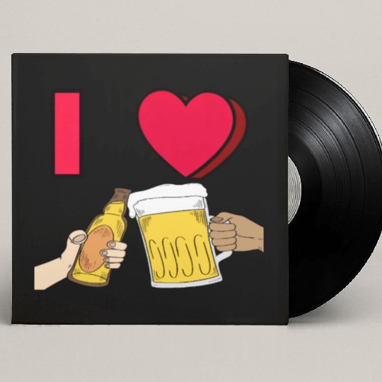 I LOVE BEER #1 Custom Vinyl Record Sleeves