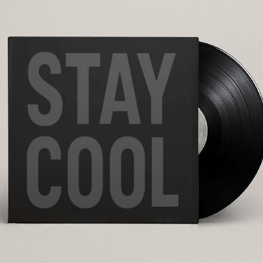 Bold Stay Cool Typography Design Custom Vinyl Record Sleeves