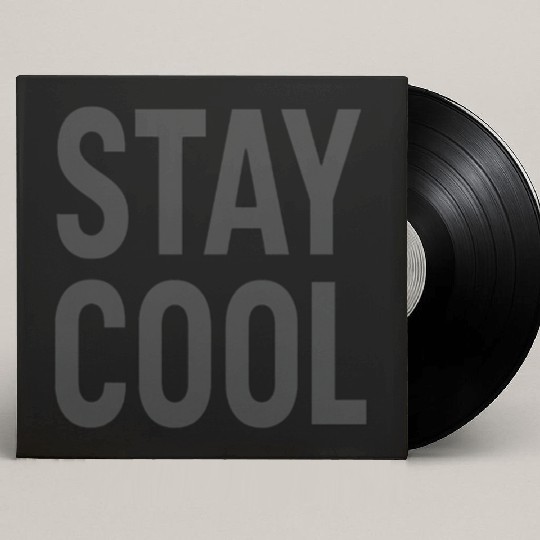 Bold Stay Cool Typography Design Custom Vinyl Record Sleeves