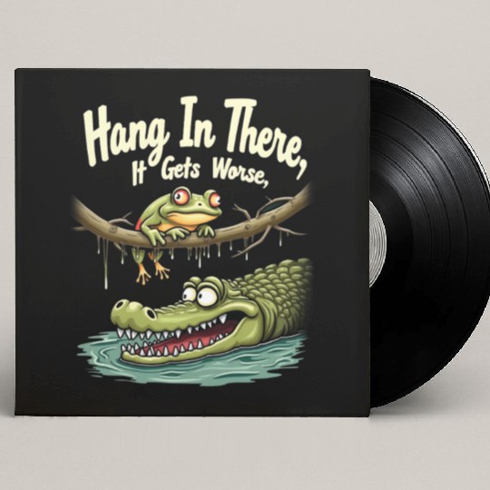 Hang In There – Dark Humor Sarcastic Custom Vinyl Record Sleeves