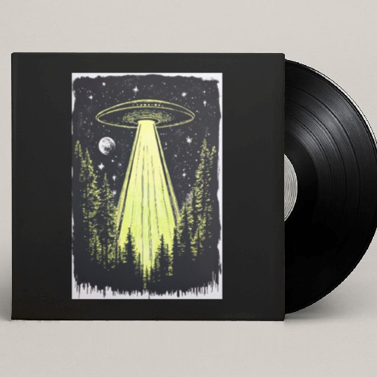 UFO in the Midnight Pines Custom Vinyl Record Sleeves