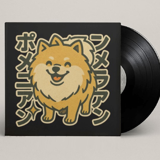 Cute Pomeranian Dog Japanese Custom Vinyl Record Sleeves