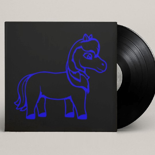 Horse Sweet Pony Foal Horse Girl Cute Comic Fun Custom Vinyl Record Sleeves