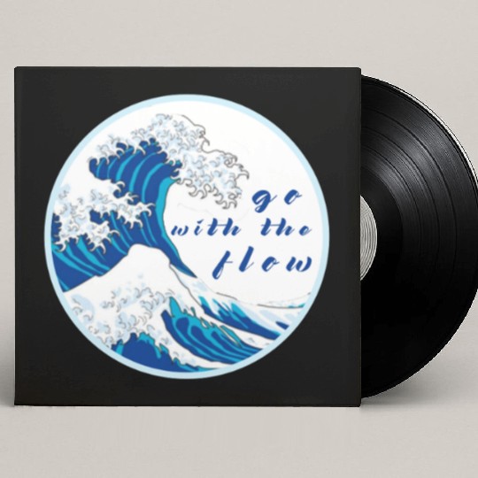 Go with The Flow Japanese Kanagawa Wave Custom Vinyl Record Sleeves