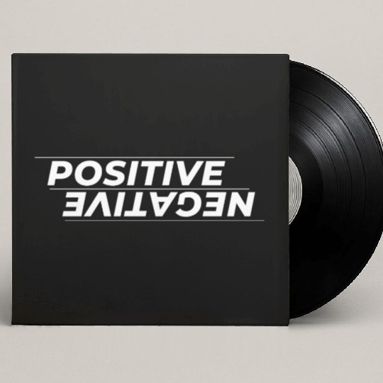 Bold Positive Energy Typography Design Custom Vinyl Record Sleeves