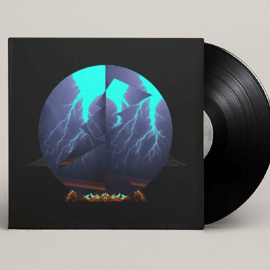 Royal Blue Lightning Custom Vinyl Record Sleeves