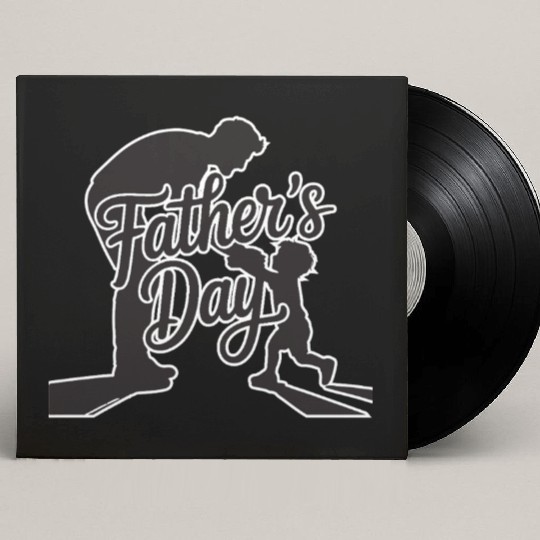 Happy Father’s Day – Stylish Typography Design Custom Vinyl Record Sleeves