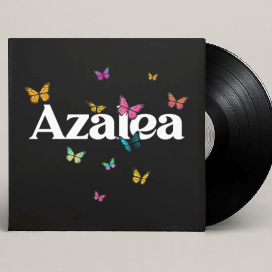 AZALEA - beautiful girl name with cute butterflies Custom Vinyl Record Sleeves