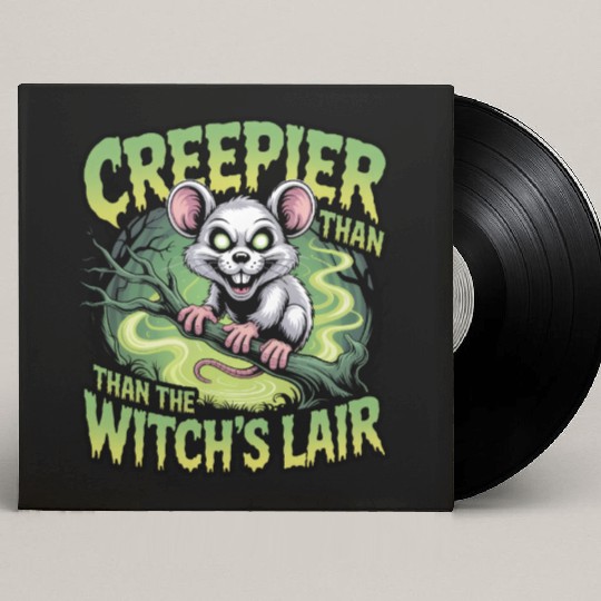 Creeper Mouse in Witch's Lair Design Custom Vinyl Record Sleeves