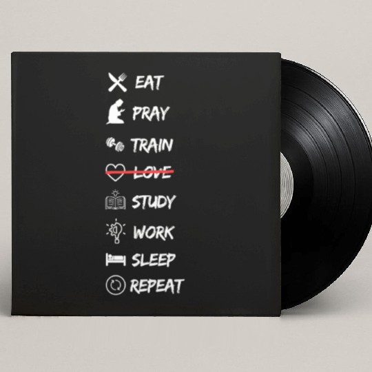 No Time for Love – Work, Gym & Money Motivational Custom Vinyl Record Sleeves