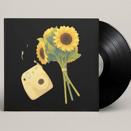 Sunflower Vintage Photography Design Custom Vinyl Record Sleeves