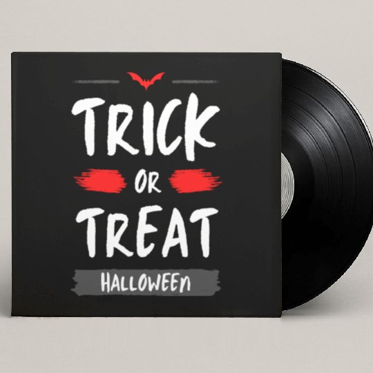 Spooky Halloween Trick or Treat Design Custom Vinyl Record Sleeves
