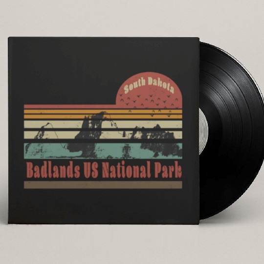 Badlands US National Park South Dakota Travel Custom Vinyl Record Sleeves