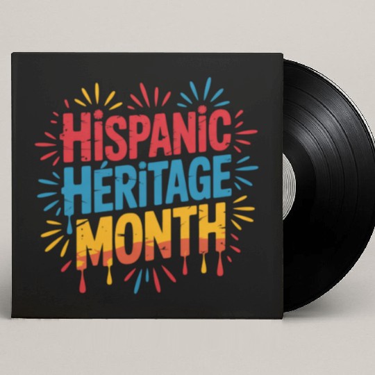 Hispanic Heritage Month Celebration Design Custom Vinyl Record Sleeves