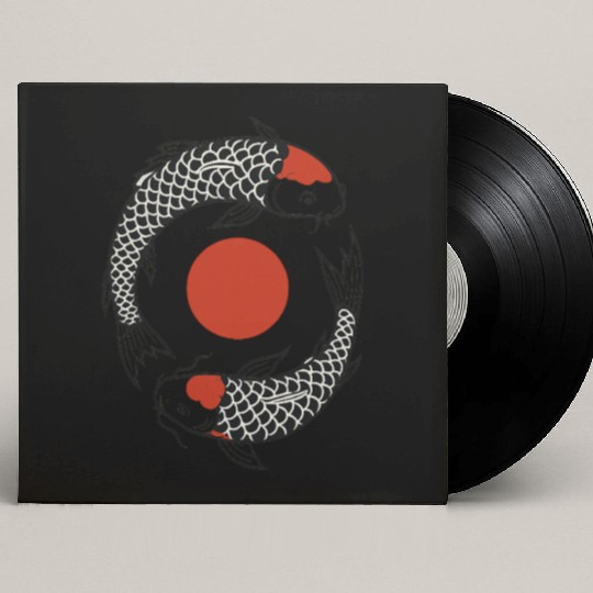 Koi Fish Yin Yang Symbol Custom Vinyl Record Sleeves