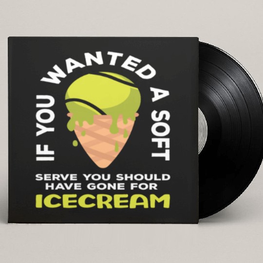Tennis Player Soft Serve Ice Cream Humor Custom Vinyl Record Sleeves