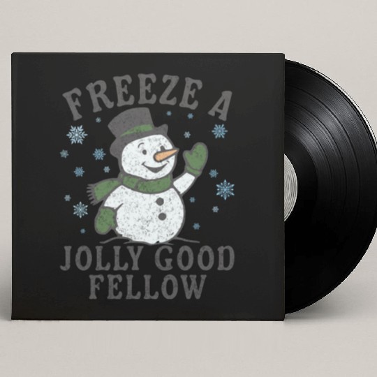 Frosty Snowman Jolly Greeting Design Custom Vinyl Record Sleeves