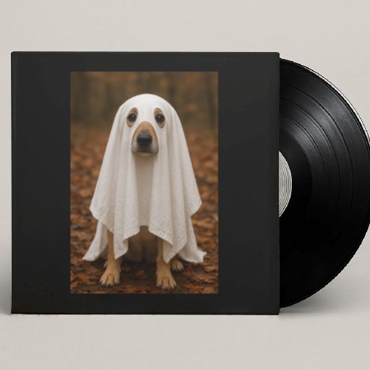 Autumn Forest Ghost Dog Tapestry Custom Vinyl Record Sleeves