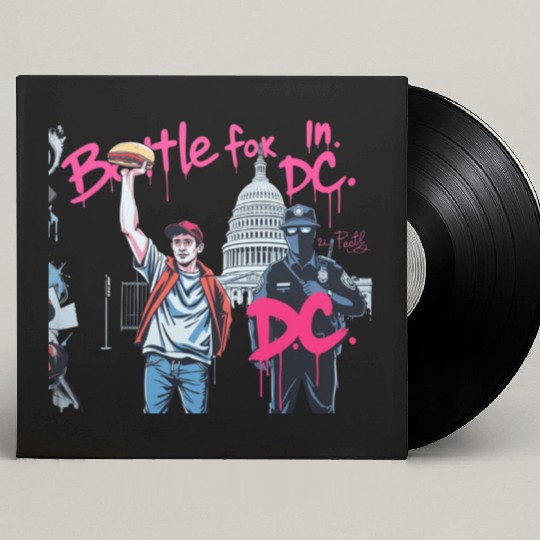 Free DC Sandwich Guy Banksy Style Street Art Custom Vinyl Record Sleeves