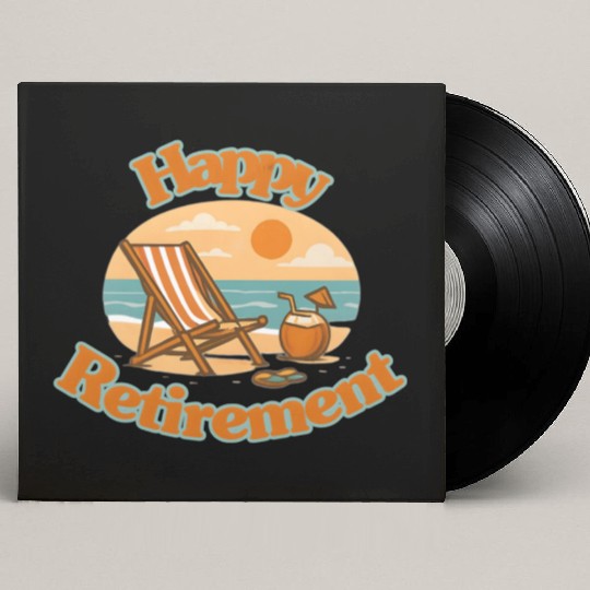 Retirement Relaxation Sunset Design Custom Vinyl Record Sleeves