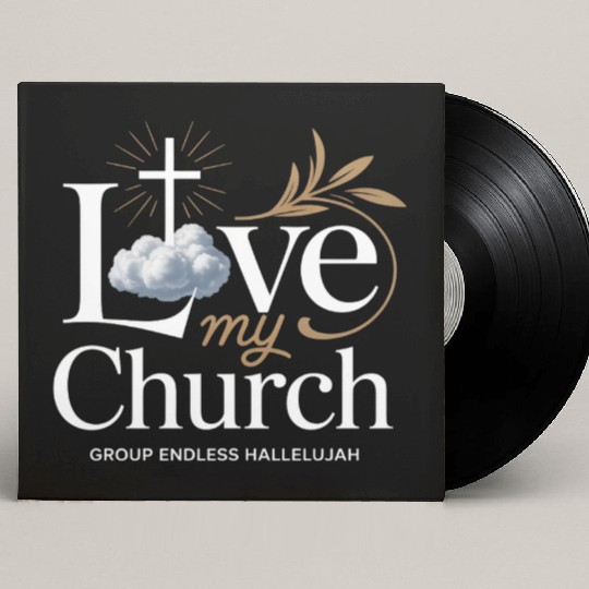 I Love My Church Cross Christian Streetwear Custom Vinyl Record Sleeves