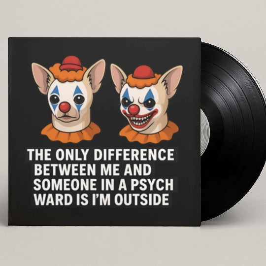 Psycho Chihuahua Clown Meme  Custom Vinyl Record Sleeves