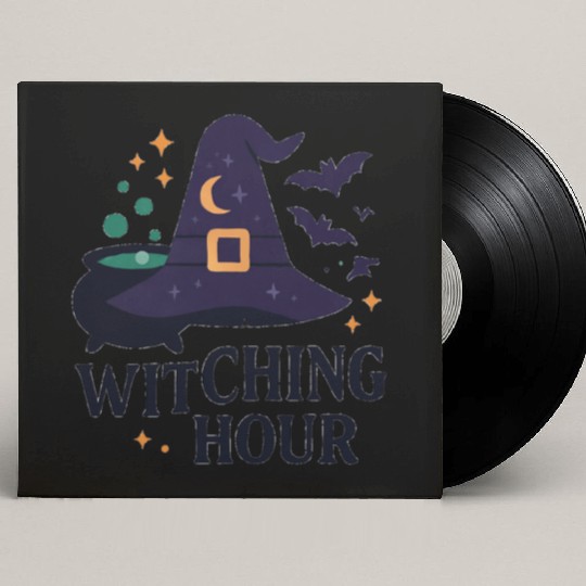 Witching Hour Night Scene Design Custom Vinyl Record Sleeves