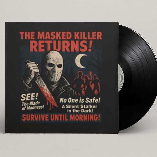 Masked Killer Returns Slasher Movie Poster Vintage Custom Vinyl Record Sleeves