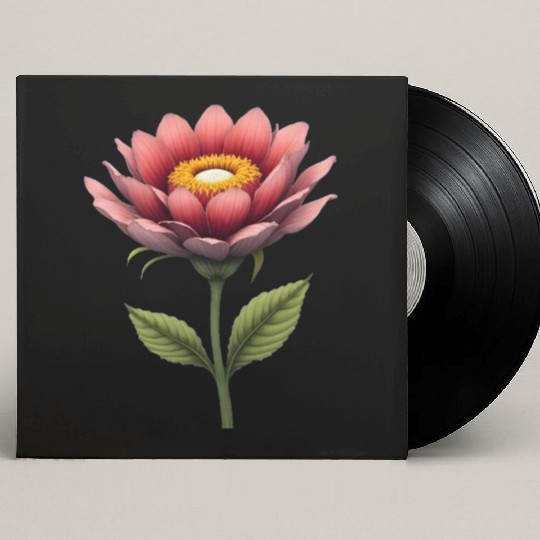 Elegant Pink Lotus Blossom Design Custom Vinyl Record Sleeves