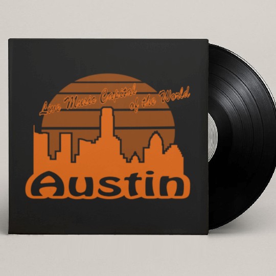 Austin Texas burnt orange Custom Vinyl Record Sleeves