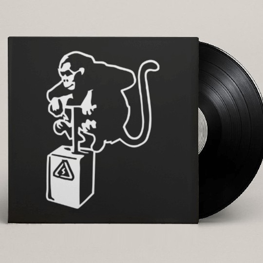 Banksy Detinator Monkey Outline Custom Vinyl Record Sleeves