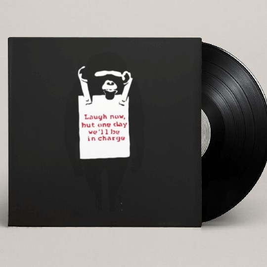 Banksy Laugh Now Monkey Custom Vinyl Record Sleeves